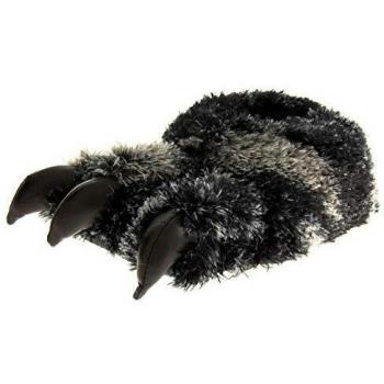 Dunlop Hombre Negro Piel De Imitación Monstruo Garra Novedad Pantuflas EU 46-47