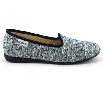 COSDAM 524 Zapatillas de casa cerrada de mujer azul marino