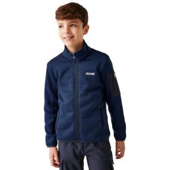 Regatta Kids Newhill Full Zip Fleece Jacket - Navy, Size 13 Years, Soft and Stretchable Fabric for Outdoor Activities