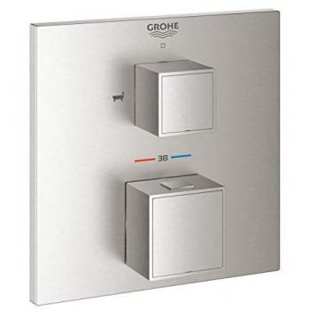 Mezclador de bañera termostático Grohtherm Cube para 2 salidas con válvula de cierre/inversor integrada