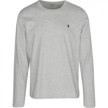Camisa de dormir de manga larga para hombre Polo Ralph Lauren - LS CREW-SLEEP TOP, color gris, algodón, talla L
