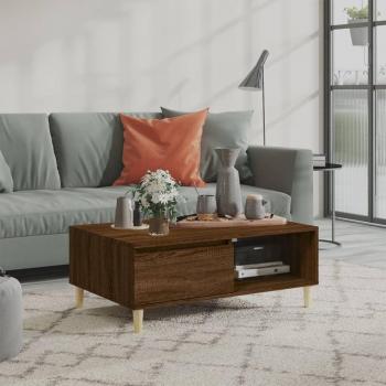 Mesa de centro vidaXL de madera contrachapada 90x60x35 cm en colores Negro, Gris y Roble Sonoma; Mesita de Salón o Comedor o Auxiliar Mesa de Café