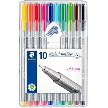 STAEDTLER 334 SB10 - Bolígrafo punta fina, 10 unidades, Multicolor