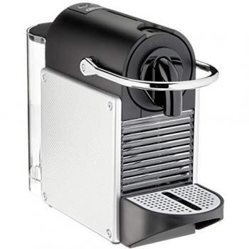 Nespresso De\'Longhi Pixie EN124.S Cafetera monodosis cápsulas, 19 Bares, depósito Agua 0.7 L, Apagado automático, Plata, Incluye pack de bienvenida con 14 cápsulas