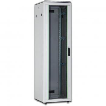 Rack de Red Digitus Unique Serie 36U, 600x800 mm, Gris Claro, con Puerta de Vidrio