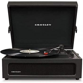Crosley CR8017A Voyager - Tocadiscos estéreo, color negro