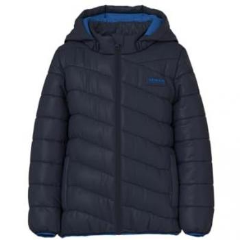 Chaqueta de exterior Name It Nmmmonay con capucha en color azul oscuro para niños, talla 110