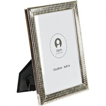 Marco de Fotos Plateado Shabby Chic 17 x 2 x 22 cm