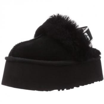 UGG Women's Funkette Black Platform Slippers Size 39