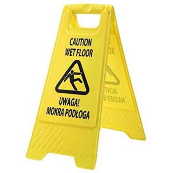 Señal de advertencia portwest mens Euro Multilingual Wet Floor