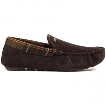 Barbour Monty Slippers - Brown Suede - Male - Size: 11 UK (EU45, US12)
