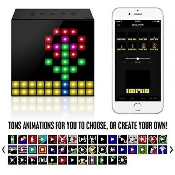Divoom Aurabox - Altavoz inalámbrico con iluminación LED, color negro