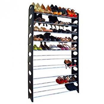 Zapatero de 10 Niveles Estantería con Capacidad máx. de 50 Pares de Zapatos