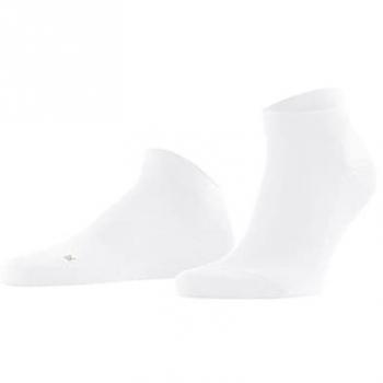 Falke Sensitive London Men's Cotton Trainer Socks - White, Elastic Ribbed Cuff, Size 43-46