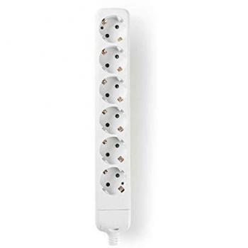 Nedis EXSO600F1WT Regleta | Contacto con Protección | 6 Tomas | Blanco