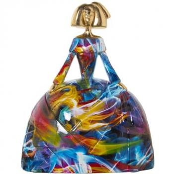 Figura Decorativa Multicolor Plástico Vestido Pintura 19 x 27 x 33 cm Alexandra House Living