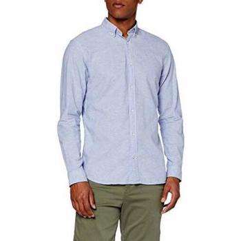 Jack & Jones JJESUMMER Shirt L/S S20 STS Camisa Abotonada, Infinity, S para Hombre
