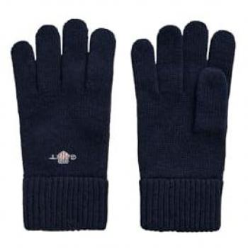 GANT Shield Wool Gloves - Marine - One Size - Male
