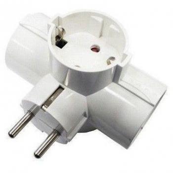 Clavija 4 tomas t/tl salidas laterales 16A 250V