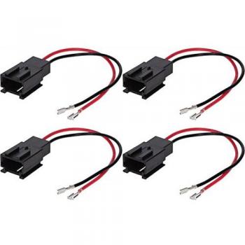 Sound Way - 4 cables adaptadores de enchufe para altavoces de coche