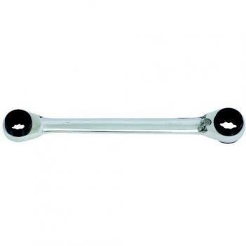 KS Tools 503.4657 Llaves de tuerca de carraca dobles GEARplus 4 en 1,reversibles, 14x17x18x19 mm