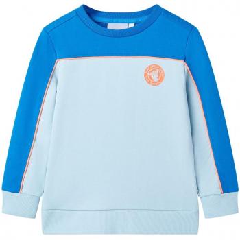 Sudadera infantil azul chillón y azul claro 116
