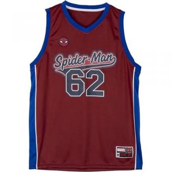 Camiseta Sin Mangas Basketball Spiderman Rojo M/L Unisex Adulto
