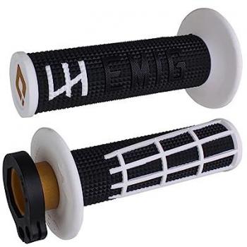 Puños ODI Emig 2.0 Lock-On V2 Negro/Blanco