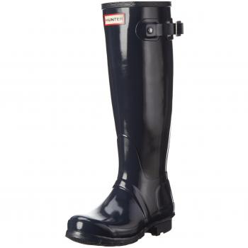 Hunter Original Women's Tall Gloss Wellington Boots - Navy - UK 8