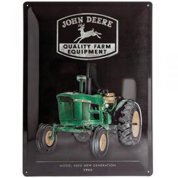 Nostalgic-Art 23235 John Deere Modelo 4020, placa de chapa metálica, 30 x 40 cm.