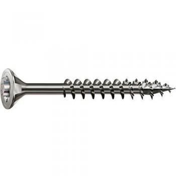 Tornillo Spax de acero inoxidable A2 4x45mm, cabeza avellanada T-STAR plus, parcialmente roscado, paquete de 200 unidades