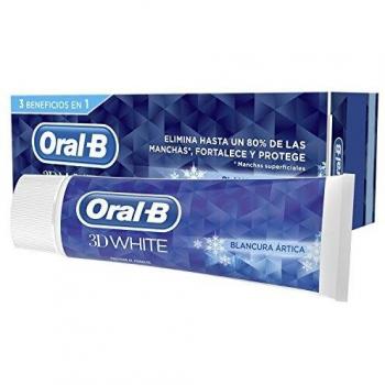 Oral-B 3D White Blancura Ártica Pasta Dentífrica, 75 ml x 4, 4 Unidades