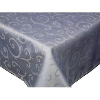 Mantel de tejido jacquard fino, angular, tamaño: 130x160cm, de color blanco y champán color blanco