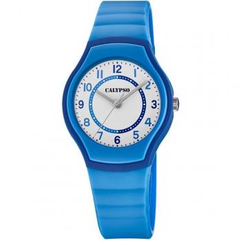 Reloj Calypso Junior Collection K5806/6 Unisex Blanco Correa de Caucho Infantil