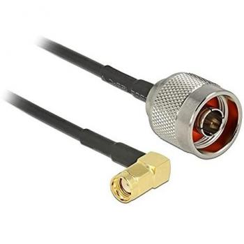 Cable de antena N Plug a RP-SMA Plug 90 grados RG-174 0.3 m