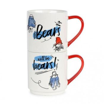 Juego de tazas apilables Paddington Bear (Pack de 2) Blanco, rojo y azul One Size