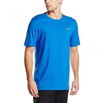 NIKE tee-Embrd Swoosh Camiseta Manga Corta, Hombre, Azul