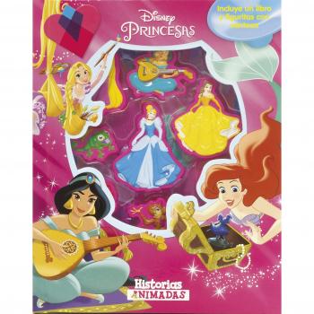 Princesas. Historias animadas: Incluye un libro y figuritas con ventosa - Disney