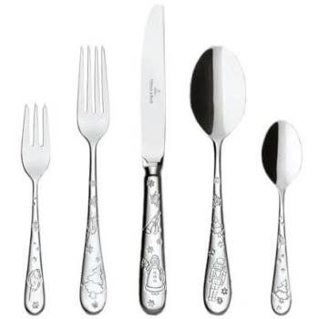 Cubertería de 30 piezas Toy's Delight Villeroy & Boch para 6 personas, acero inoxidable, apta para lavavajillas, con motivos navideños
