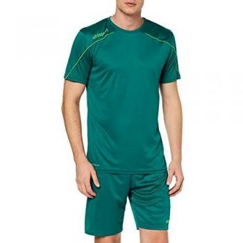 uhlsport Stream 22 Shirt Shortsleeved Camiseta De Entrenamiento, Hombre, fir Verde/Verde Fluor, M