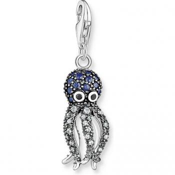 Colgante Thomas Sabo Summer & Sea - Charm de plata motivo pulpo con piedras azules