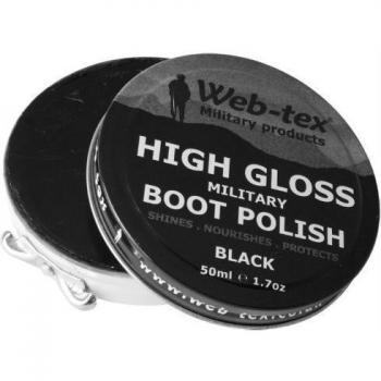 Brillo Alto Botas Militar Web-Tex Calzado Cuidado Protección Negro 50 ml