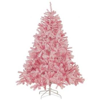 Árbol de Navidad Artificial Rosa 180 cm con Base de Metal - Modelo Farnham