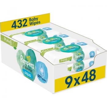 Pampers Harmonie Aqua Wet Wipes for Kids 9x48 pc