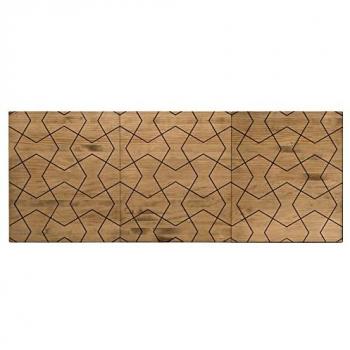 Cabecero Tríptico Óptico Eco 150x59 en Madera Maciza de Pino Acabado Vintage