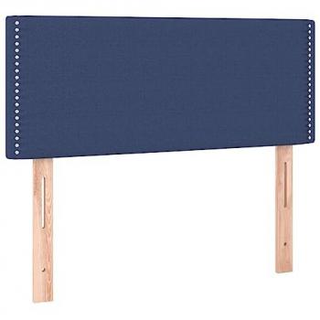Cabecero con LED de tela azul 90x5x78/88 cm