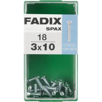 Tornillo Métrica Cabeza Plana M3 x 10 mm - Caja 18 Uds.
