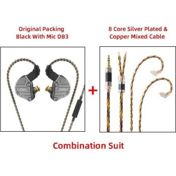 Auriculares In-Ear Híbridos NiceHCK DB3 2DD + 1BA con Monitor de Sonido HiFi para Deporte y DJ