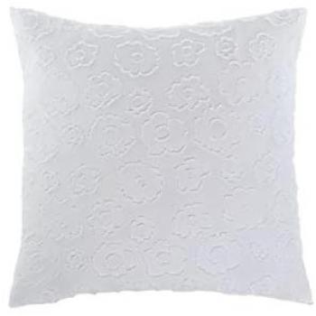 Cojín Home ESPRIT Blanco 45 x 45 x 45 cm - Cierre con Cremallera - Bordado - Poliéster