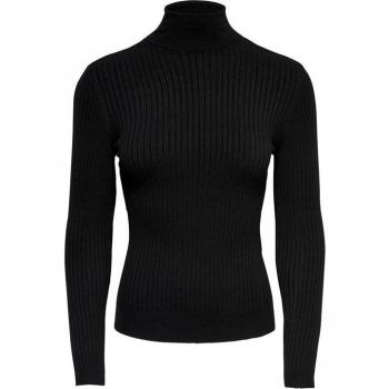 Jersey Only Karol Cuello Vuelto Rayas Camel PMujer y Jersey Only Karol Roll Black Mujer